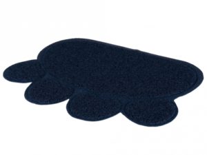 Trixie Vorleger für Katzentoiletten, Pfote dunkelblau