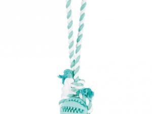 Trixie DENTAfun Naturgummi-Ball am Tau - 7 cm