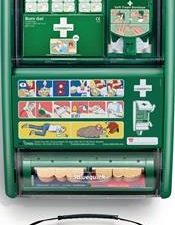 Erste Hilfe Station B290xH560xT120ca.mm grün CEDERROTH