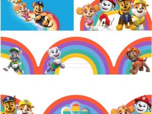 8 Einladungskarten & Umschläge Paw Patro