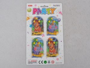 Partyartikel Geduldspiel 4 Stück auf Blister, 1 Set