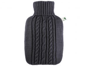 HUGO FROSCH Wärmflasche Klassik 1,8l Strickbezug dunkelgrau