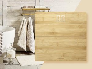 SOEHNLE Personenwaage 'Style Sense Bamboo Magic' digital inklusive Batterie (1 x CR2032)