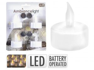 LED-Teelichter 4er Set, inkl. 4 Batterien