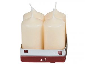 Stumpenkerze 8cm Ø4cm champagner 4 Pack