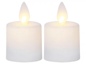 STAR TRADING LED-Kerze 'Twinkel' 2er Set, 2 Batterien CR2450