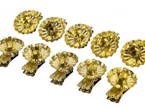 10St. Baumkerzenhalter 4cm gold