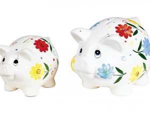 Sparschwein 'Blumendeko'