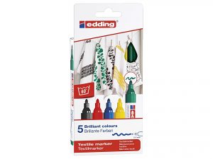 edding Textilmarker basic colour 5erP 5er Set