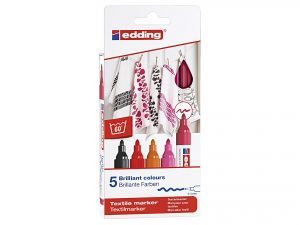 edding Textilmarker warm colour 5er P 5er Set
