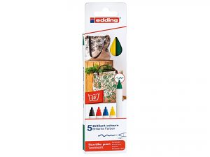 edding Textilstift basic colour 5er P 5er Set