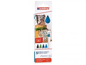 edding Textilstift cool colour 5er P 5er Set