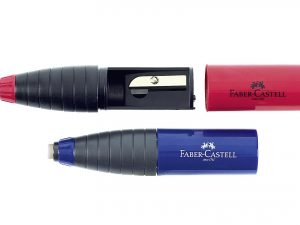 Faber Castell Radierer-Spitzer Kombi, rot/bl