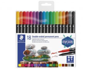 STAEDTLER Fasermaler D.J.twin tip 18er 18er Karton