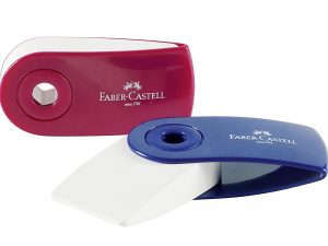 Faber Castell Radierer SLEEVE mini rot/blau