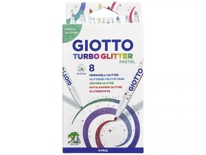 GIOTTO Giotto Turbo Glitter pastel K8 8er Kartonetui