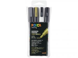 UNIBALL Marker POSCA PC-3M 4er Set 4er Set
