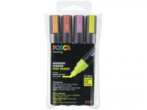 UNIBALL Marker POSCA PC-5M 4SZ Neon 4er Set