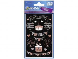 AVERY ZWECKFORM Deko Sticker 'Happy Birthday' 57079 18 Papieraufkleber, 1 Bogen