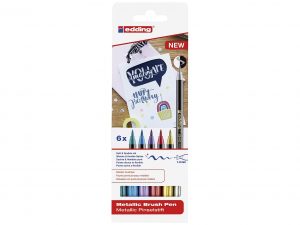 edding Pinselstift 1340 metallic 6er Kartonetui 6er Set