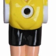 Charlsten Kickerfiguren für 16 mm Kickerstangen Gelb/Schwarz - 11er Komplettset