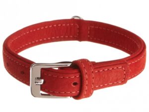 Karlie Halsband Buffalo aus Kalbsleder - Rot - 24 cm/10 mm