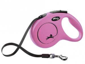 FLEXI Rollleine New CLASSIC Gurt - 5m, bis 25kg - Pink