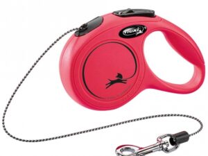 FLEXI Rollleine New CLASSIC Seil - 3m, bis 8kg - Rot