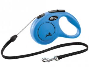 FLEXI Rollleine New CLASSIC Seil - 5m, bis 12kg - Blau
