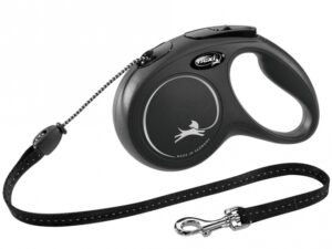 FLEXI Rollleine New CLASSIC Seil - 5m, bis 20kg - Schwarz