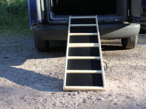 Easy-Hopper Hunderampe Komfort Natur mit Feinriefengummimatte