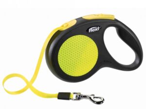 Flexi New Classic Neon Gurt-Roll-Leine - M / Gelb