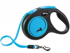 Flexi New Classic Neon Gurt-Roll-Leine - M / Blau
