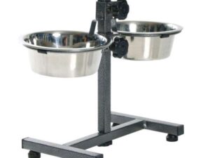 Trixie Hundebar mit Edelstahlnäpfen - 2 x 2,8 l