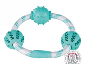 Trixie Denta Fun Seilring mit Bällen