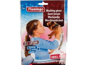 Karlie Flamingo Waschhandschuh mit Lotion für Hunde - Für kleine Hunde
