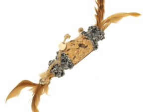Duvoplus Cat Toy Kork Fass mit Federn & Glocken