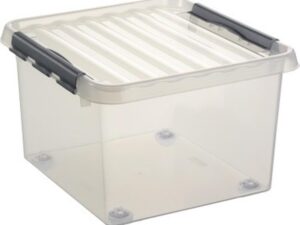 Sunware Aufbewahrungsbox Q-line 26l 40x40x28cm Rollen transparent