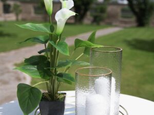 EUROPALMS Calla mini, Kunstpflanze, weiß, 43cm