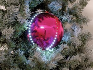 EUROPALMS LED Snowball 15cm, rosa