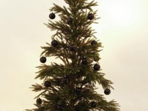 EUROPALMS Dekokugel 7cm, schwarz 6x