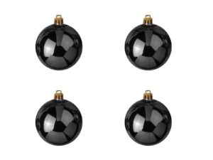 EUROPALMS Dekokugel 10cm, schwarz 4x