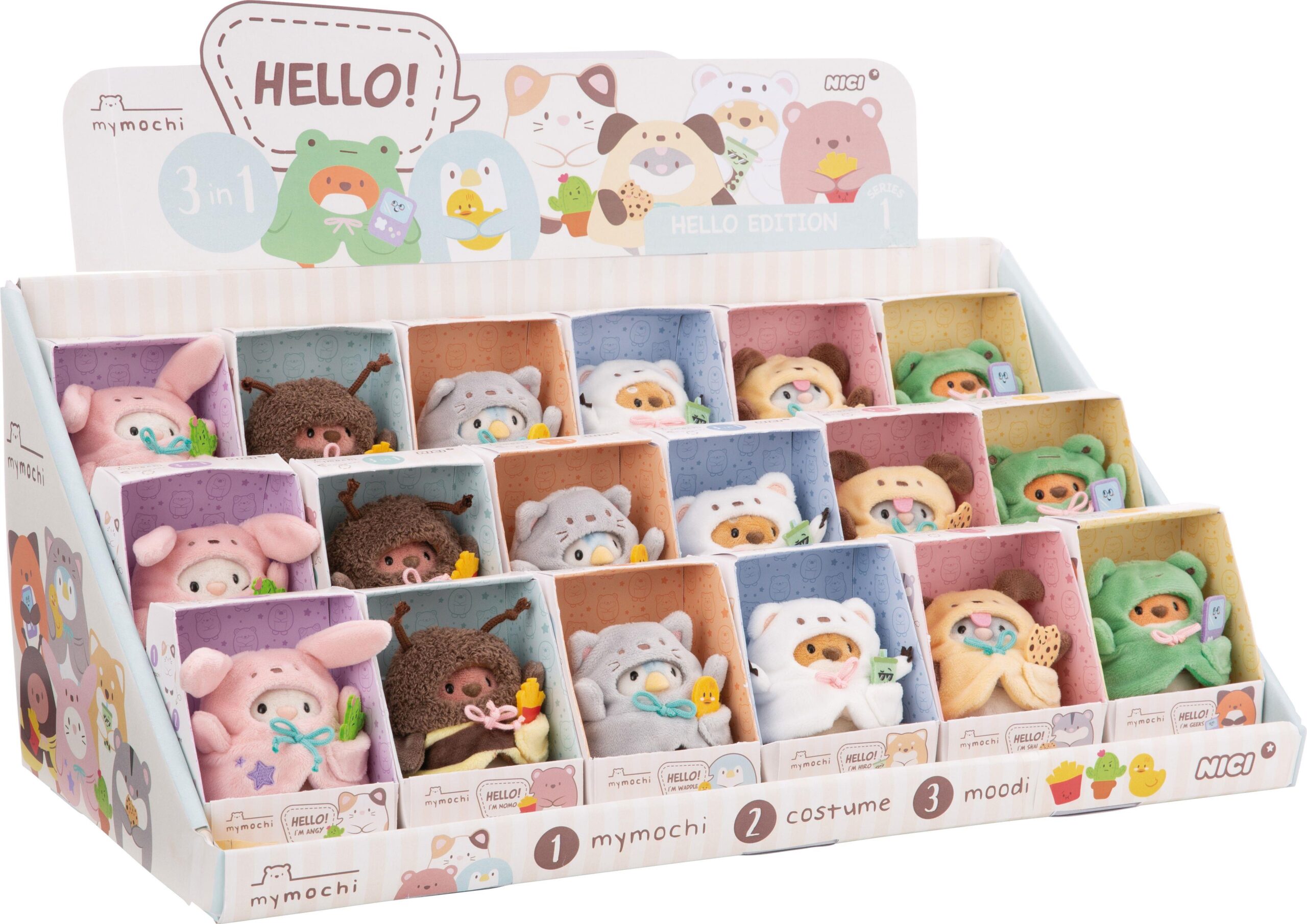 Sortiment Kuscheltier mymochi 8cm in Ges