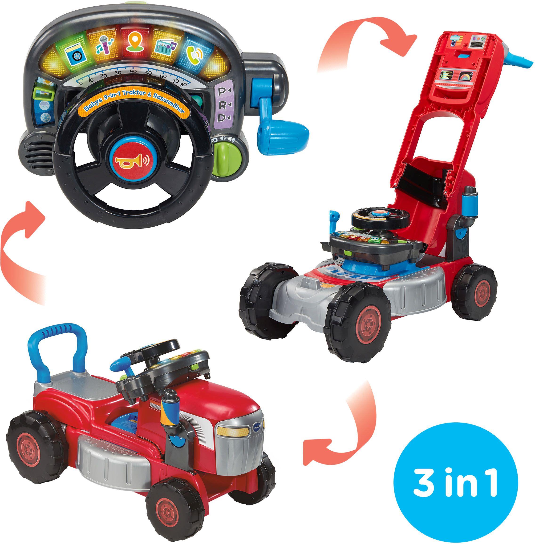 Babys 3-in-1 Traktor & Rasenmäher