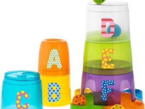 2 in 1 Stapelbecher und Kugelbahn