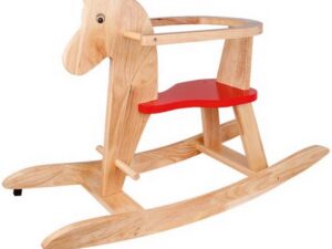 Holzschaukelpferd rot,Sitzhöhe ca. 26cm, 1 Stück