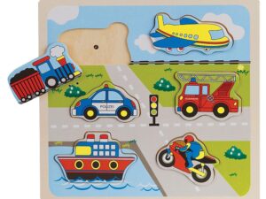 Beeboo Einlegepuzzle Verkehr Sound,6-teilig, 1 Stück