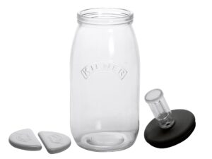 KILNER Fermentier-Set 1 Fermentierglas, 1 Silikondeckel, 2 Keramiksteine