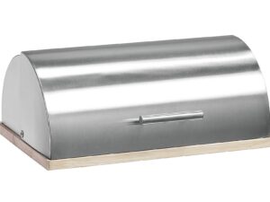 ZELLER PRESENT Brotkasten Bamboo Edelstahl/Gummibaumholz 39,5x28x16cm silber/natur