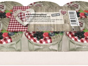 DOSEN-ZENTRALE 6er Set Konfitürengl.240ml 82t